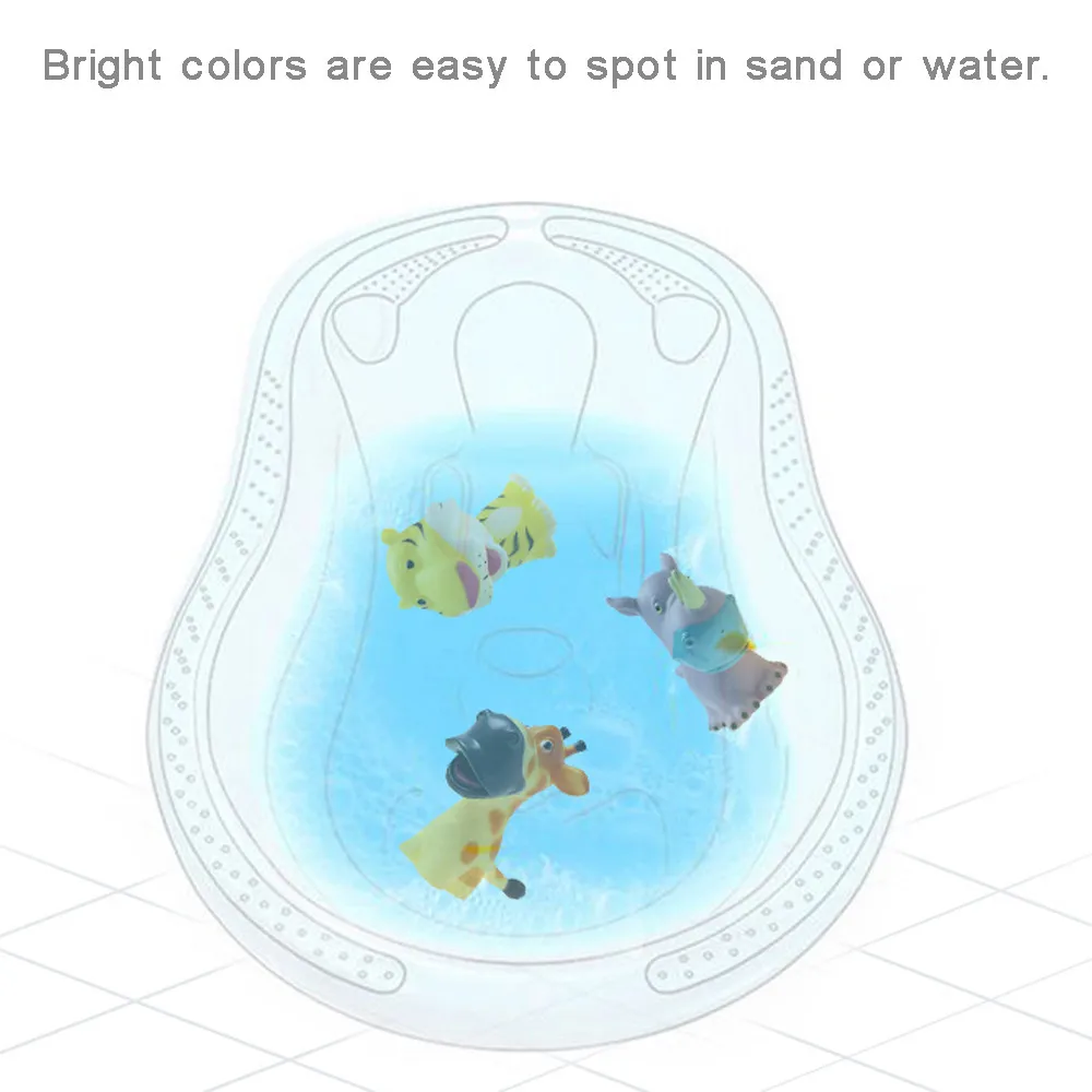 

3pcs baby water bathing toy Rubber bath toys for children Creatures Animals Water Toy Baby Bathroom L420
