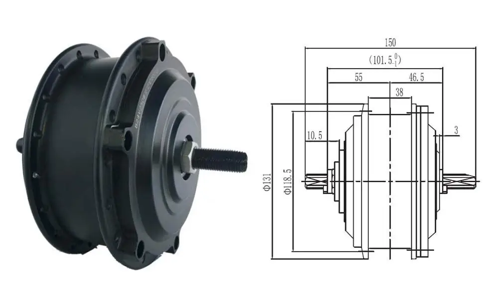24v36v48v 250w350w BLDC Gear Motor Front Driven v Brake/Disc Brake For Electric Bike 16inch-28inch MTB Scooter Conversion Part on - Электродвигатель BLDC переднего привода с передним/задним тормозом для электровелосипедов, конверсионная часть для MTB/само