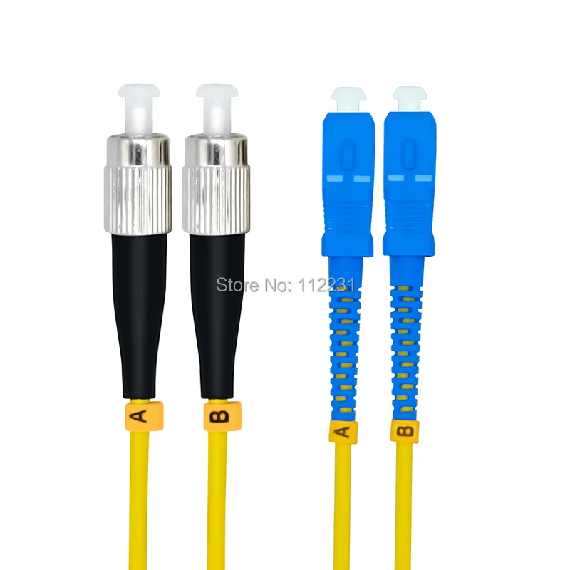 15Meters SC to FC Singlemode Duplex Optical Fiber Patch Cord Cable SC/PC-FC/PC 3.0mm 9/125 SC-FC 15M | Мобильные телефоны и