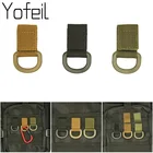 1Pc Tactical Multifunction Nylon Molle Webbing Belt D-Ring Carabiner Magic tape Hanging Keychain Backpack Hook molle buckle