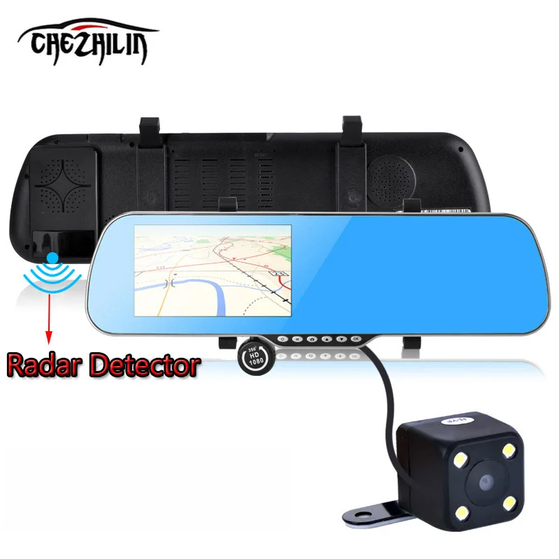5 дюймов IPS Автомобильный GPS навигатор зеркало заднего вида Android 4 Allwinner A23Quad-core 1080P