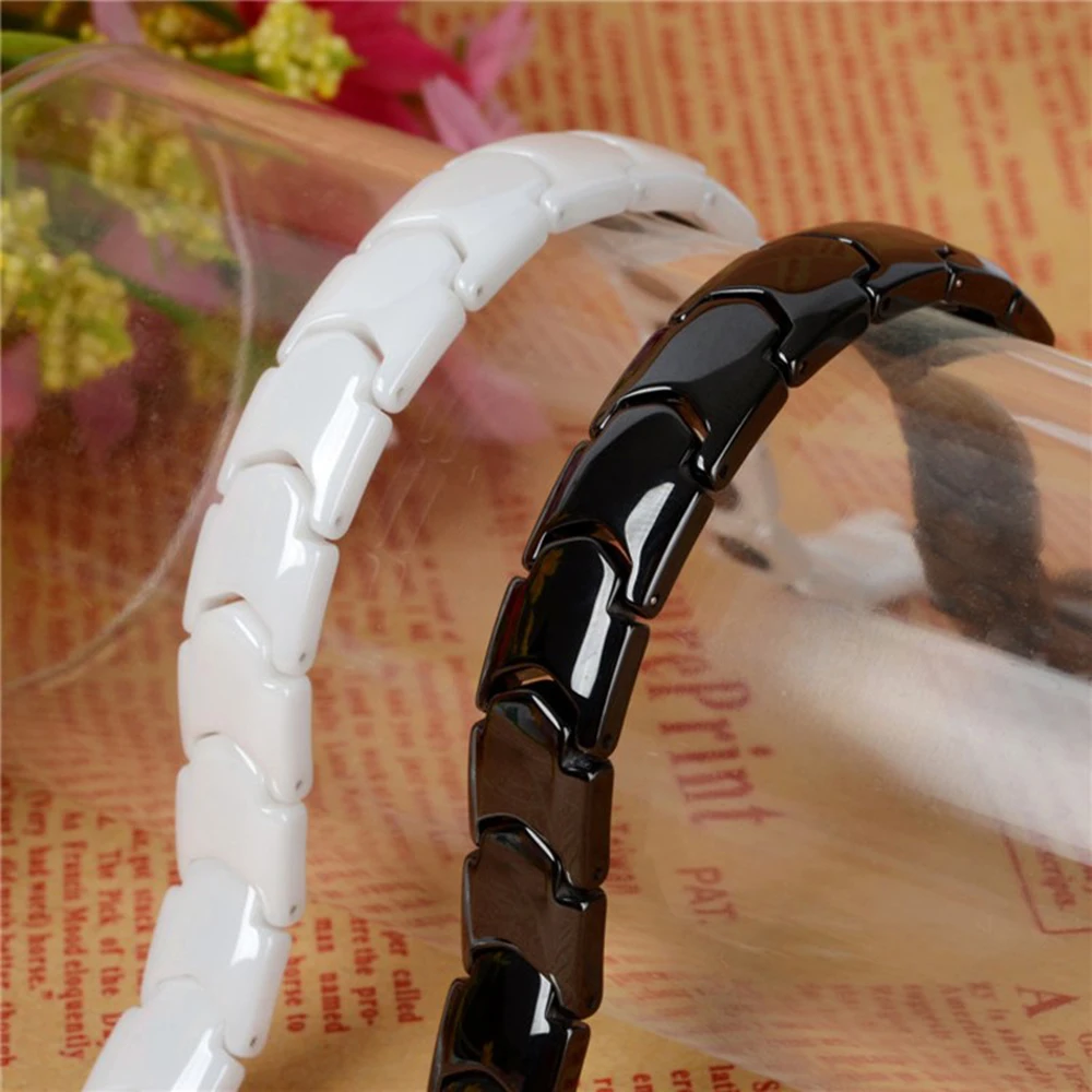 Men Women Healthy Magnetic Bracelet Hematite White Black New Energy Ceramic Bracelets Hot Sale Fashion Jewelry | Украшения и