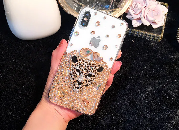 Чехол со стразами для Xiaomi Redmi Note 6 7 8 8T 7A 8A 6A Pro K30 K20 Pocophone F1 4X Leopard | Мобильные телефоны