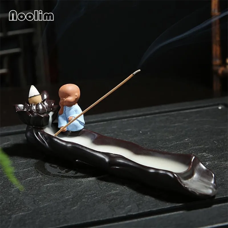 Маленький монах лодка благовония горелка Zen буддийский дом чайный домик