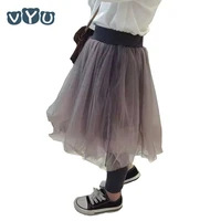 vyu girls legging skirt pants 2020 autumn winter cotton new mesh tulle kids girls pants tutu skirts trousers for 28yrs