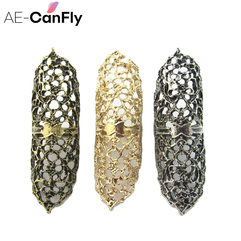 AE CANFLY новинка панк Женское кольцо на палец Винтажные Ювелирные изделия полые