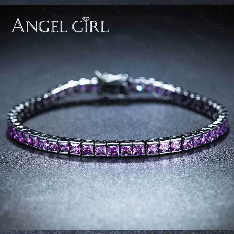 AngelGirl Винтаж Оптовая Продажа Элегантные квадратные теннисные браслеты для