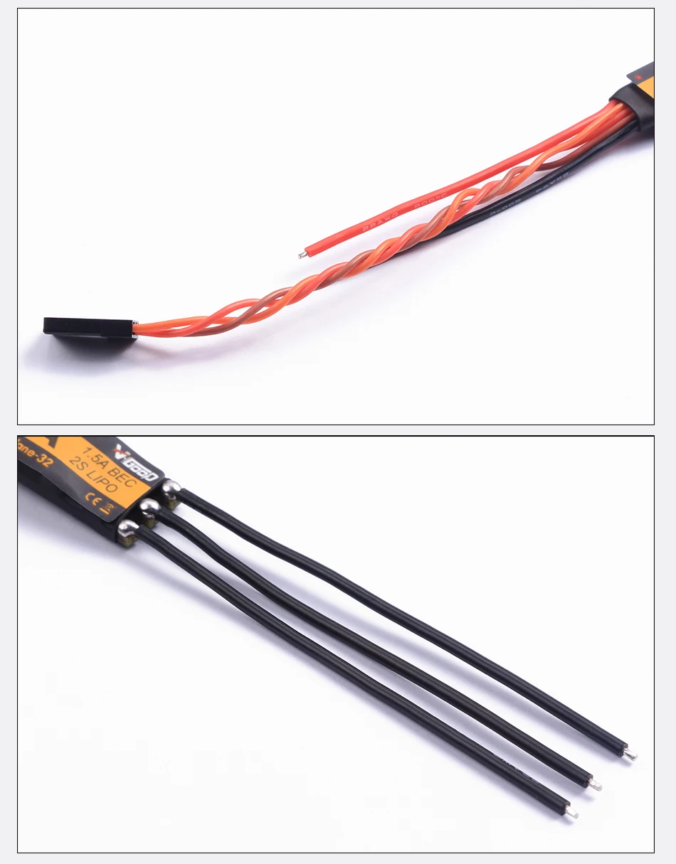 VGOOD бесщеточный ESC 6A/12A/20A/30/40A/60A/80A/100A/120A 2 с 32-бит с 1.5A SBEC для неизменяемой геометрией крыла RC самолет запасные части