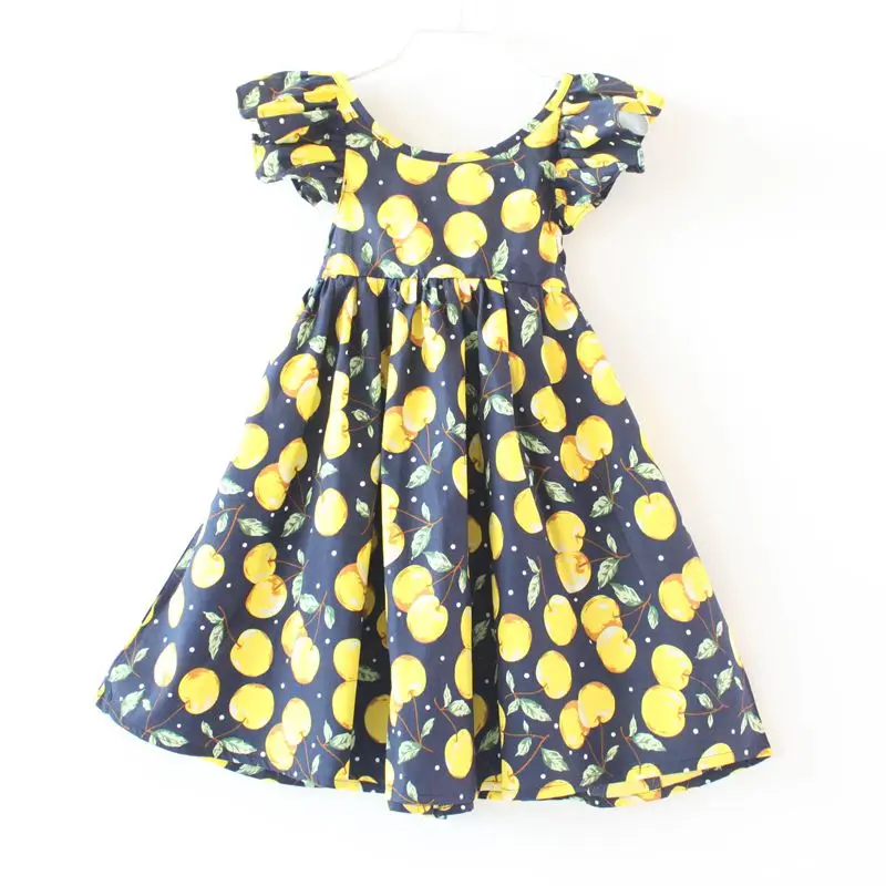 ShiJ Baby Girls Dress Summer Kids Outfits Cherry Sundress | Детская одежда и обувь