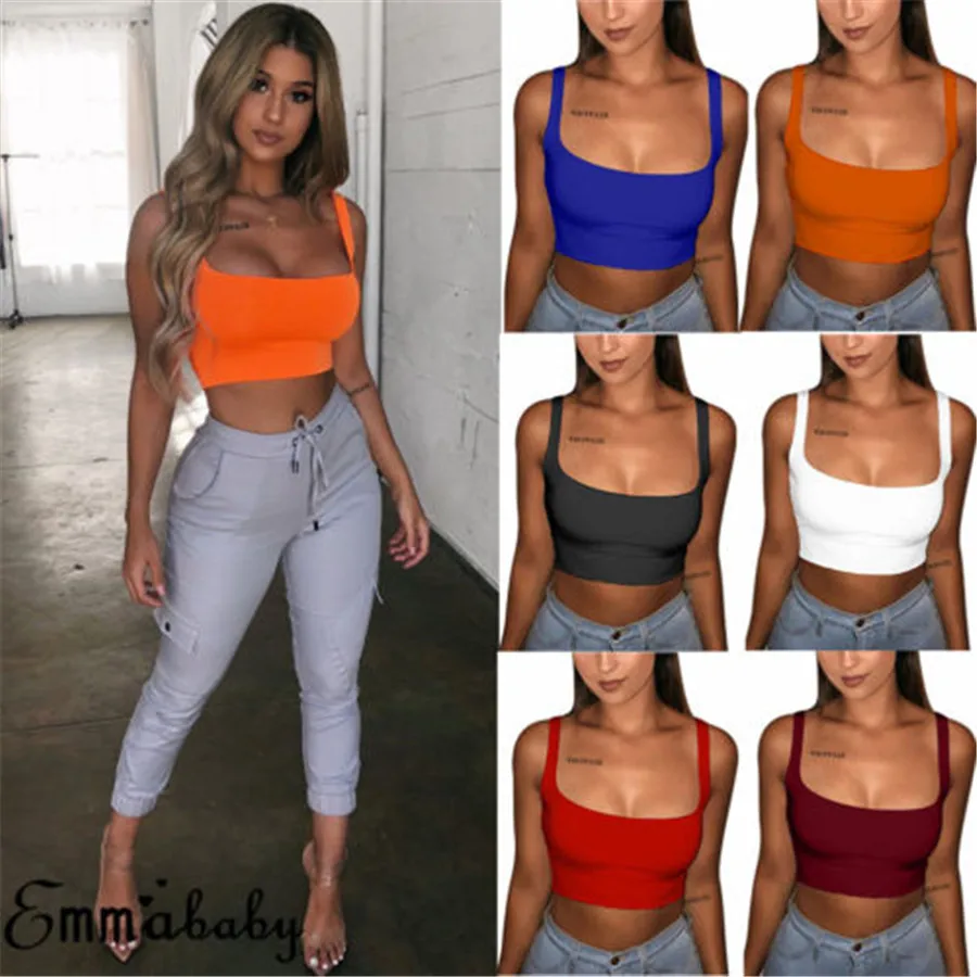 

2019 Brand New Style Sexy Women Tank Top Bustier Vest Crop Top Bralette Singlet Camis Tanks Hot Sale