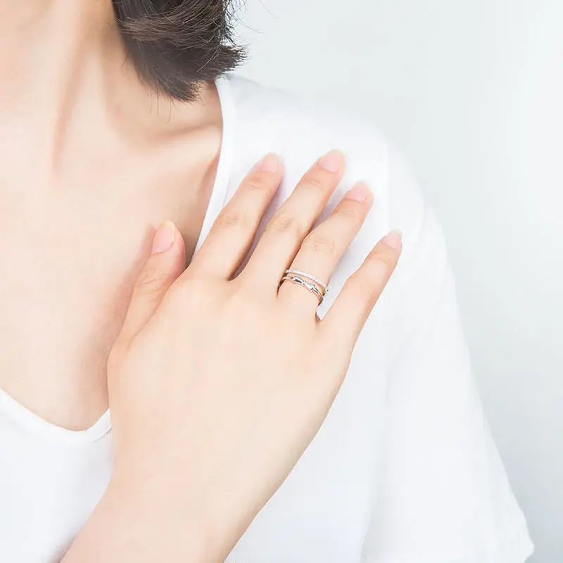 Sa silverage Для женщин Серебряное кольцо Открыть Регулируемая 925 стерлингового