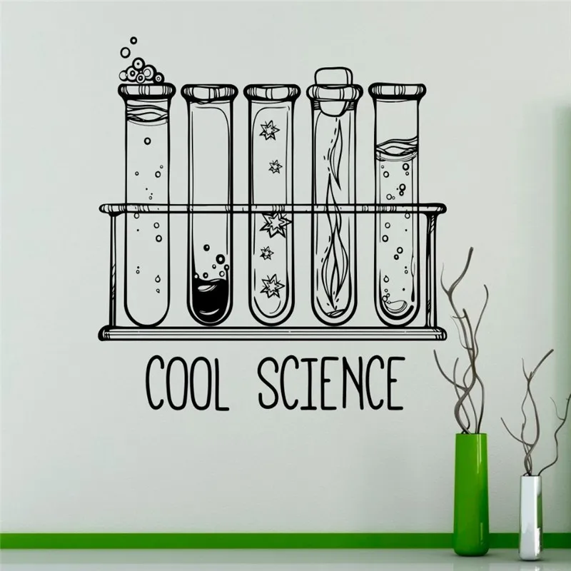 

Funny Vintage Labatory Wall Decals Vinyl Chemistry Class Wall Sticker Home Children Bedroom Decor Wall Mural Decals