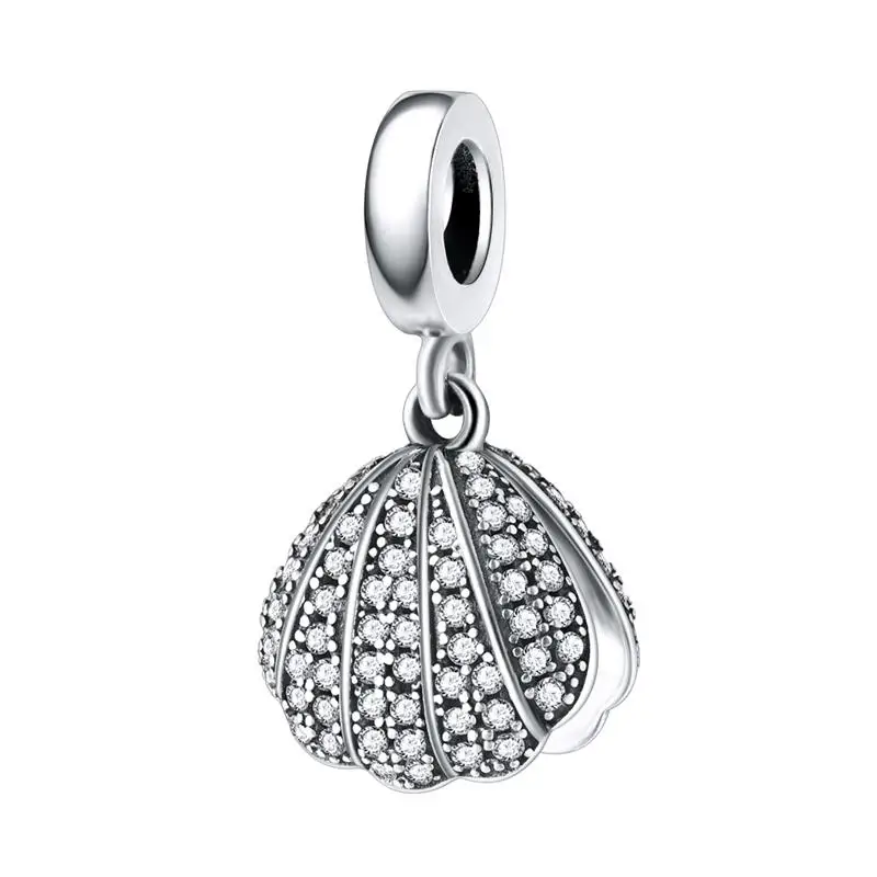 Shell pearl charm DALARAN 925 пробы серебро CZ прозрачные губы Любовь Подвеска с поцелуем Шарм для женщин модные подвески для изготовления украшений Braclelet& ожерелье - Цвет камня: Shell pearl charm