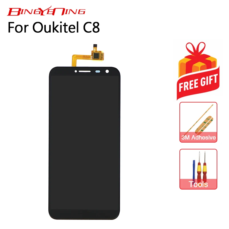 ЖК дисплей BINGYENING для телефона Oukitel C8/C8 4G/C8 3G Android 7 0 кодирующий преобразователь