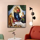 Картины, Современное украшение для дома, Сикстинская мадонна, Иисус, модульная настенная живопись, Современная печать на холсте, рисунок для спальни