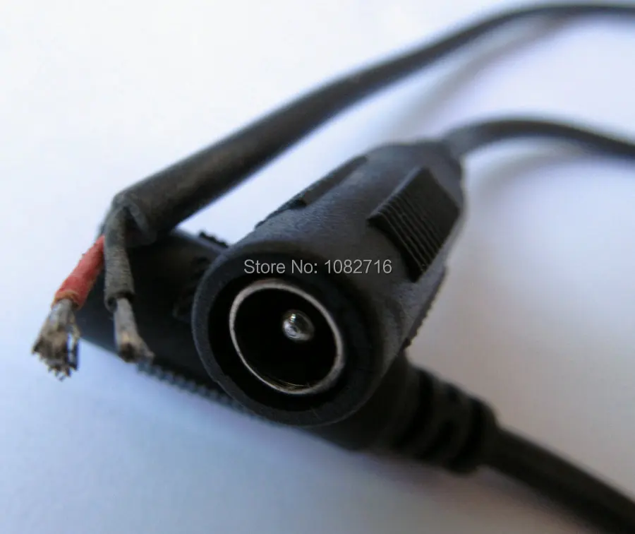 20 шт. 22AWG прямой DC 5 5x2 1 мм розетка с одним наконечником штекер питания удлинитель