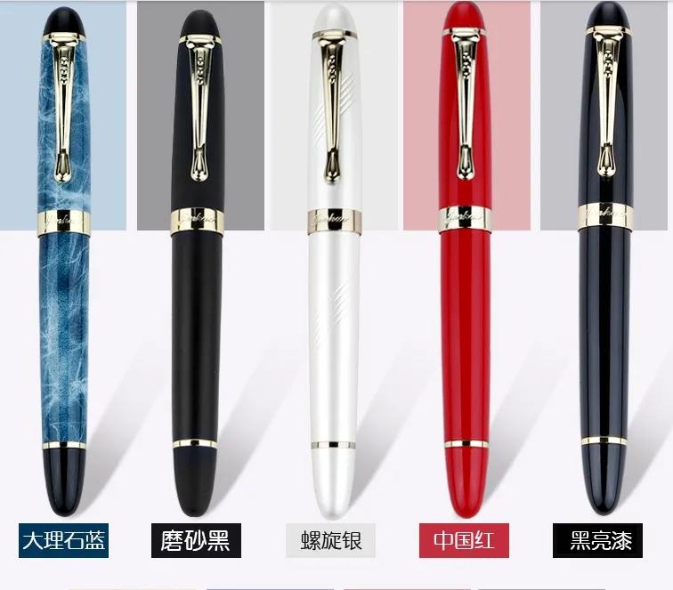 JINHAO X450 матовая черная металлическая шариковая ручка с золотым зажимом школьные