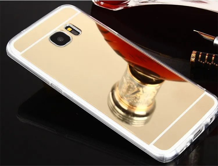 Роскошное зеркало ТПУ чехлы для samsung Galaxy A750 J2 CORE PRO A6 A8 J6 J4 Plus Note9 S8 S9 розовый Золотой Блестящий Модный мягкий чехол
