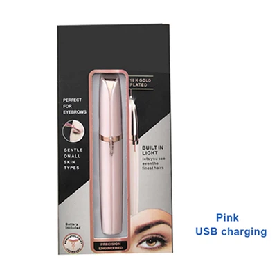 pink usb Новая мини бритва для удаления бровей Эпилятор мгновенный безболезненный электрический эпилятор для волос на лице портативный - Цвет: pink usb