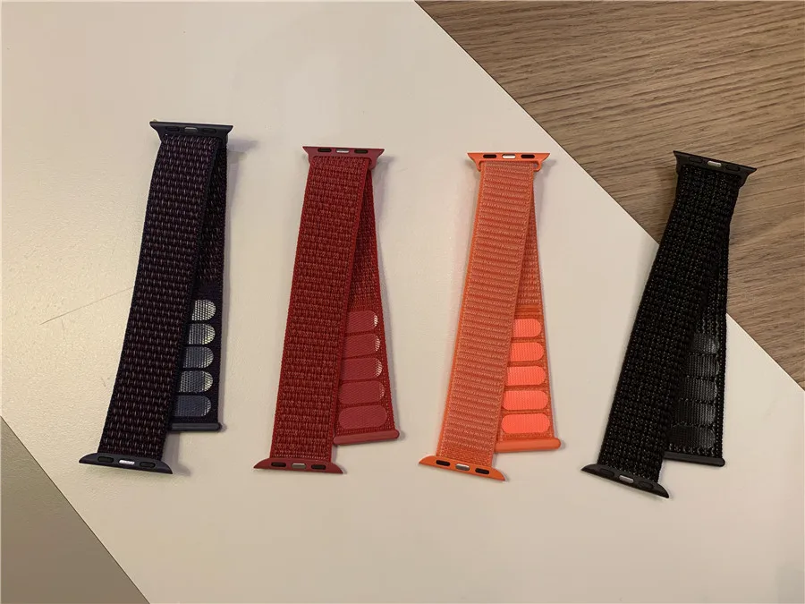 Классический лямка из нейлоновой ткани для наручных часов Apple Watch Series 4/3/2/1 влагостойкий ремешок для часов 40-44 мм ремень для наручных часов iWatch 38 42 мм Длина браслета