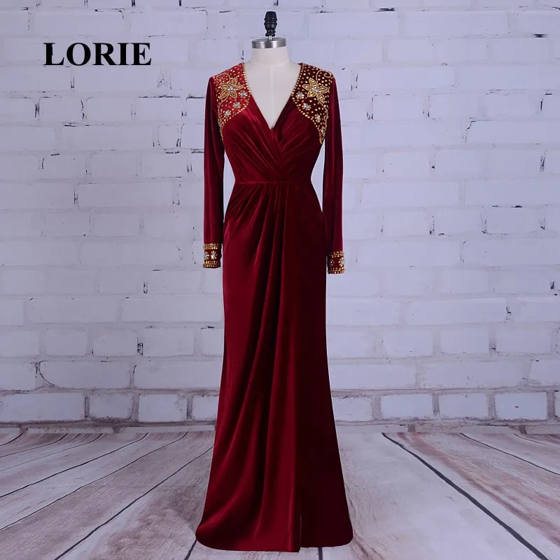Женское бархатное вечернее платье с V образным вырезом|dubai kaftan|burgundy evening dressevening dress