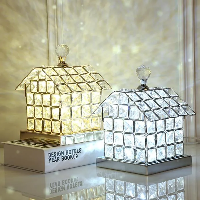 Фото Хрустальная настольная лампа прикроватный светильник для спальни украшение
