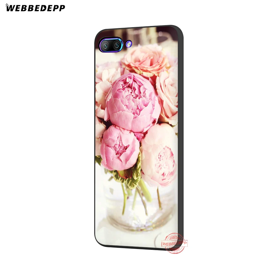 WEBBEDEPP розового цвета с принтом в виде пионов на вазе мягкая чехол для Honor 20 10 9 9X 8 Lite