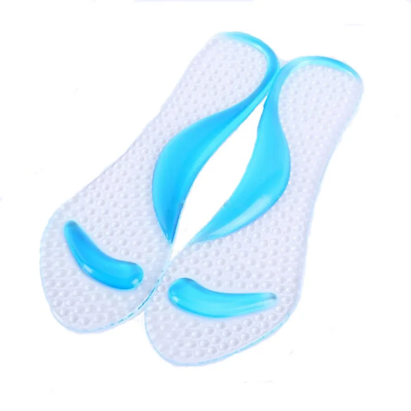 Фото Синие высококачественные силиконовые гелевые стельки для обуви с поддержкой