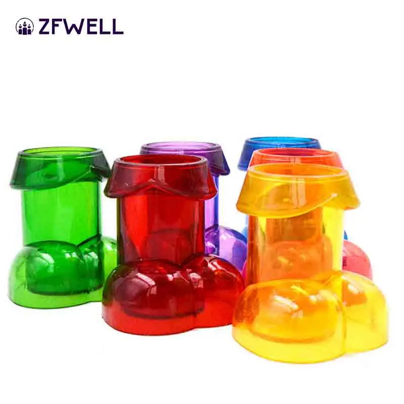 ZFWELL 6pz цветные экологически чистые jj кружки для пениса вечерние бокалы помолвки