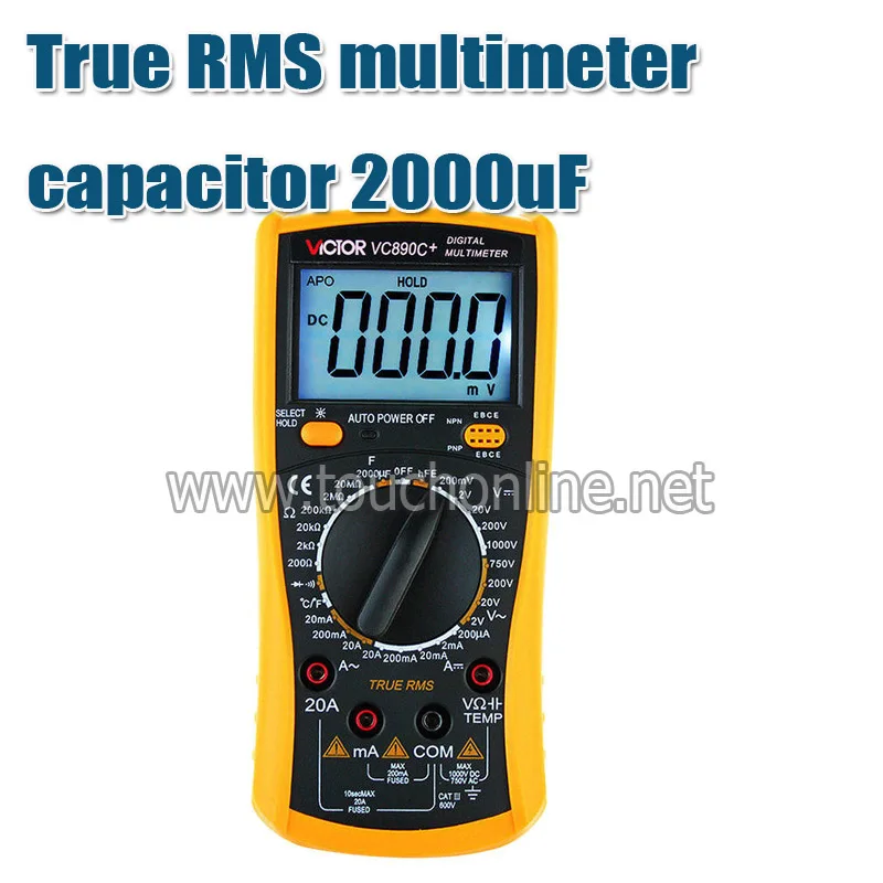 Цифровой мультиметр True RMS конденсатор 2000 мкФ инструменты для подсветки