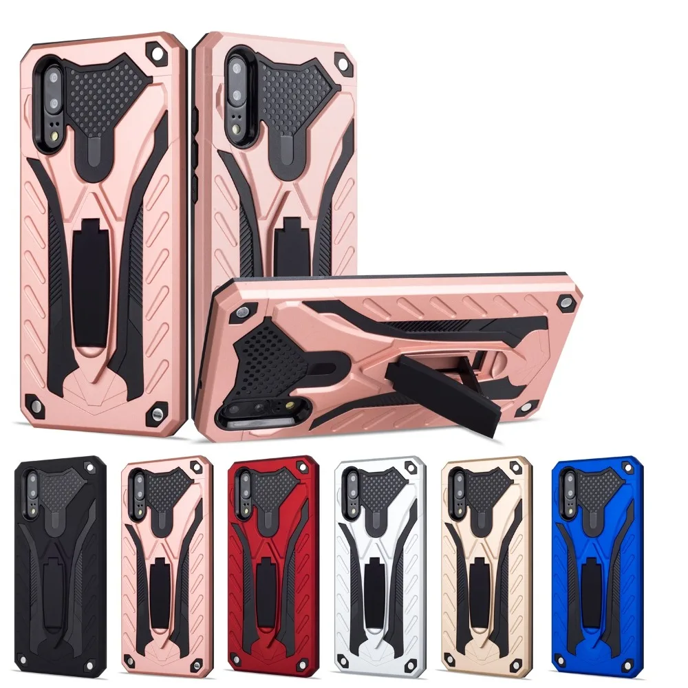 Прочный Броня PC + TPU чехол для телефона huawei P20 P20plus P20lite мягкий силиконовый