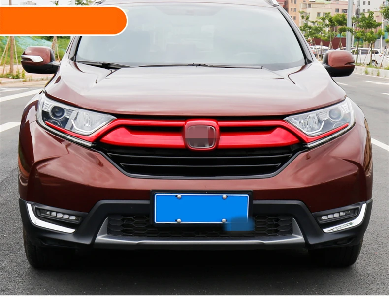 Для HONDA CRV C-RV 2017 2018 решетка бампера Отделка Передняя с центральной гоночной