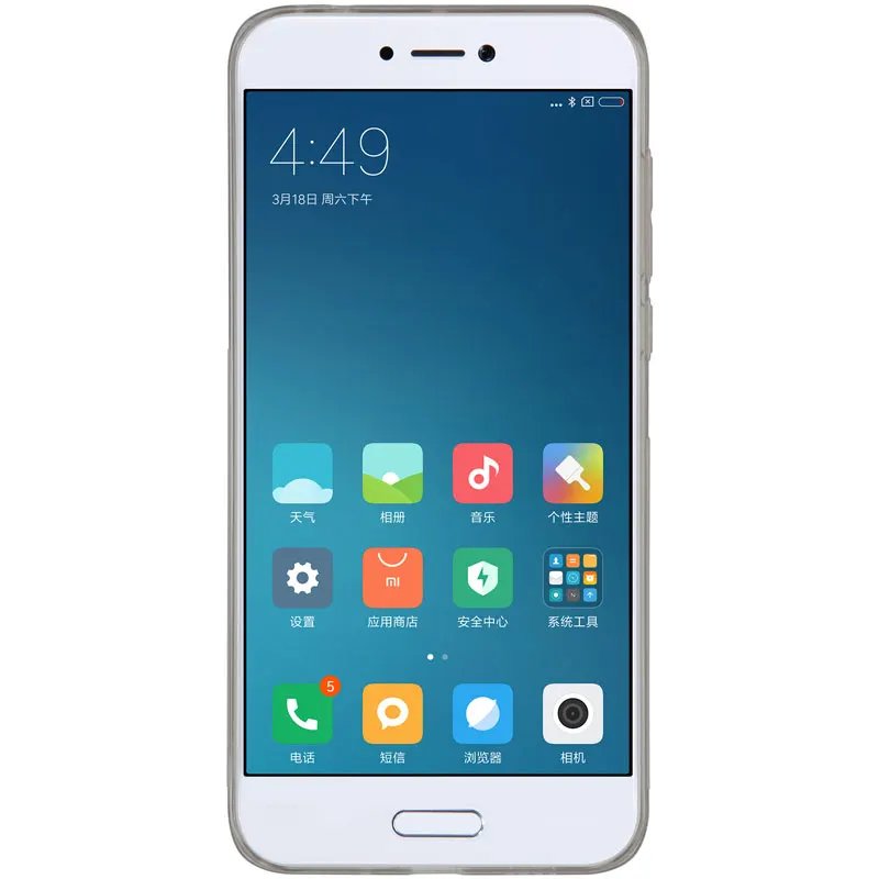 Серый Цвет Для XIAOMI 5C 5.15 ДЮЙМОВ Nillkin природа Прозрачный Ясно Мягкий силикон ТПУ