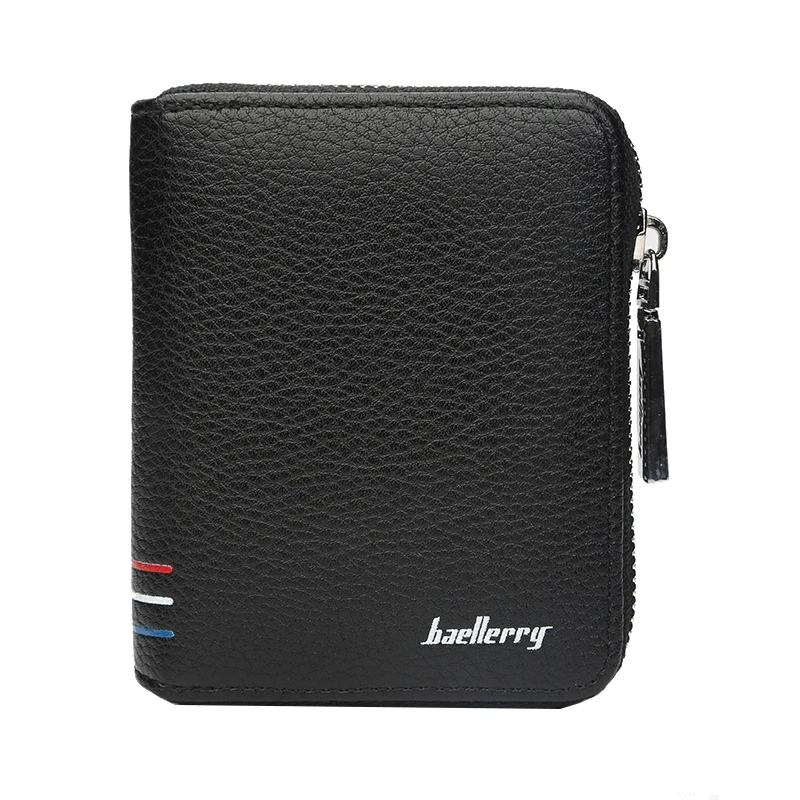 Кожаный кошелек Baellerry мужской короткий с отделением для карт роскошный брендовый