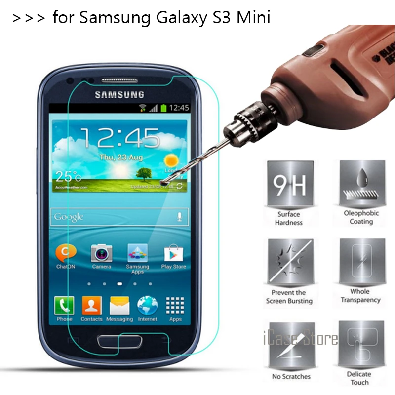 9H Закаленное стекло Защитная пленка для экрана samsung Galaxy S3 S 3 Чехол i8190 III мини I8190N