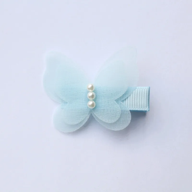 24PC/LOT Animal Shape Small Hair Clip Accessories Lovely Butterfly Kid Hairpin Beads Girls Barrettes Double Level Autumn Style - купить по