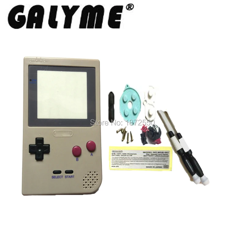 Популярные серые Цвет Замена игровой чехол Пластик основа крышка подходит GameboyGB