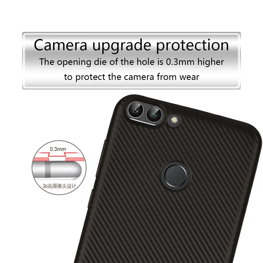Для huawei P Smart Case 5 65 Дюймов скраб твил мягкая TPU противоскользящей задняя крышка