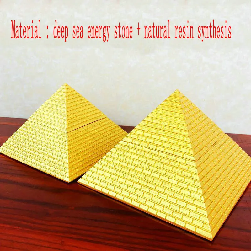 Energy Pyramid Generator Ancient Egyptian Feng Shui Decoration Town House Model Deep Sea Ore Gold High Precision Hunting Ruler