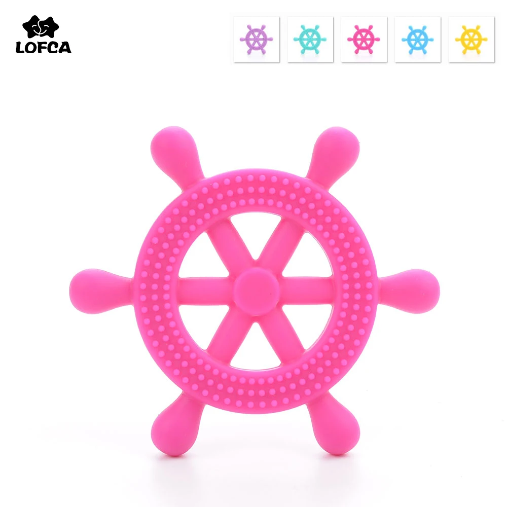 

1pc Helm Silicone Teether Carrier Toy BPA Free Teething Necklace Safe For Baby Gift Teething Necklace Shower 5 Color