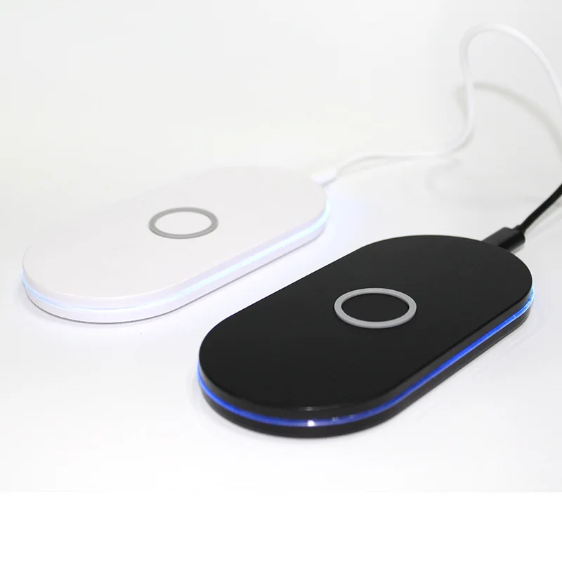 Универсальное беспроводное зарядное устройство Qi Standard USB 3 катушки беспроводной