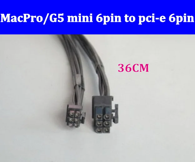 Мини 6 Pin к PCI-E 6PIN Графика видеокарта Мощность кабель 37 см мини 6pin для Mac G5 Pro |