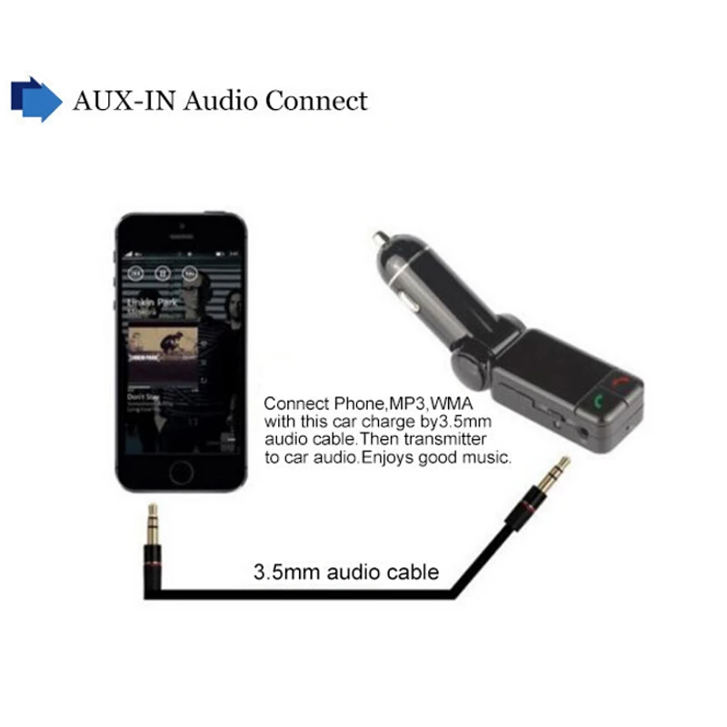 Автомобильный Bluetooth FM MP3 плеер передатчик беспроводной модулятор Громкая связь