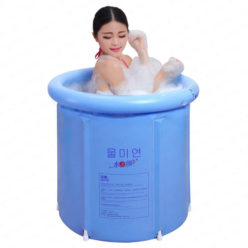 

Folding Bathtub Inflatable Thicken Plastic Adult Child Bathing Bucket Inflatable Bath Tub Baignoire Gonflable Adulte Plastic