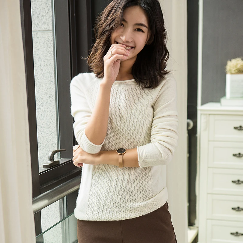 Hot Sale Winter Spring Women Sweater 100% Pure Cashmere Knitted Pullovers Oneck Standard Clothes Woman Jumpers Fashion Girl Tops | Женская