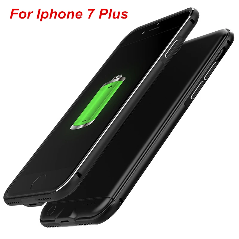Чехол для Iphone 7 Plus с питанием 4000 мАч металлический корпус зарядное устройство