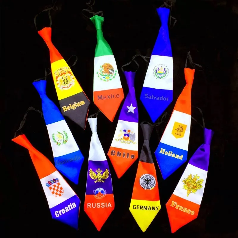 online 35*10.5cm Personalizado Atacado Europeu E Americano Bandeira Gravata Popular Festa Atividades Bandeira Gravata Adereços