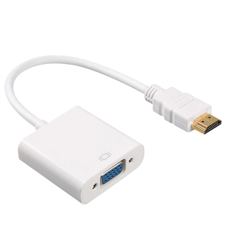 Ранкман HDMI в VGA адаптер конвертер с аудио линия питания HDMI VGA кабель 1080P для ПК ноутбук DVD ТВ Проектор Монитор - Цвет: no audio no power