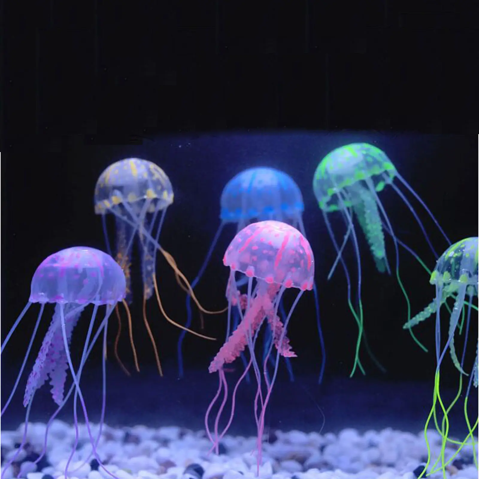 5 см светящийся эффект Искусственный Медузы аквариумный Aquario украшение для