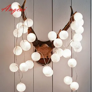 20 штук undefiled чистый белый, ватные шарики гирлянды вечерние Декор billg Свадьба светильники, Изготовленная вручную лампа  Запасная лампа